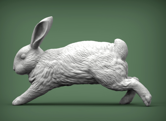Hoppelnder Hase von Akuzmenko als 3D Druck