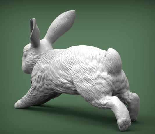 Hoppelnder Hase von Akuzmenko als 3D Druck