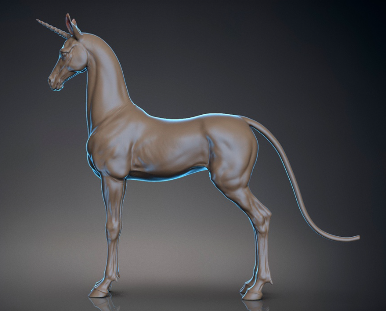 Corps brut de licorne / Version pour la personnalisation de BreathTime en impression 3D