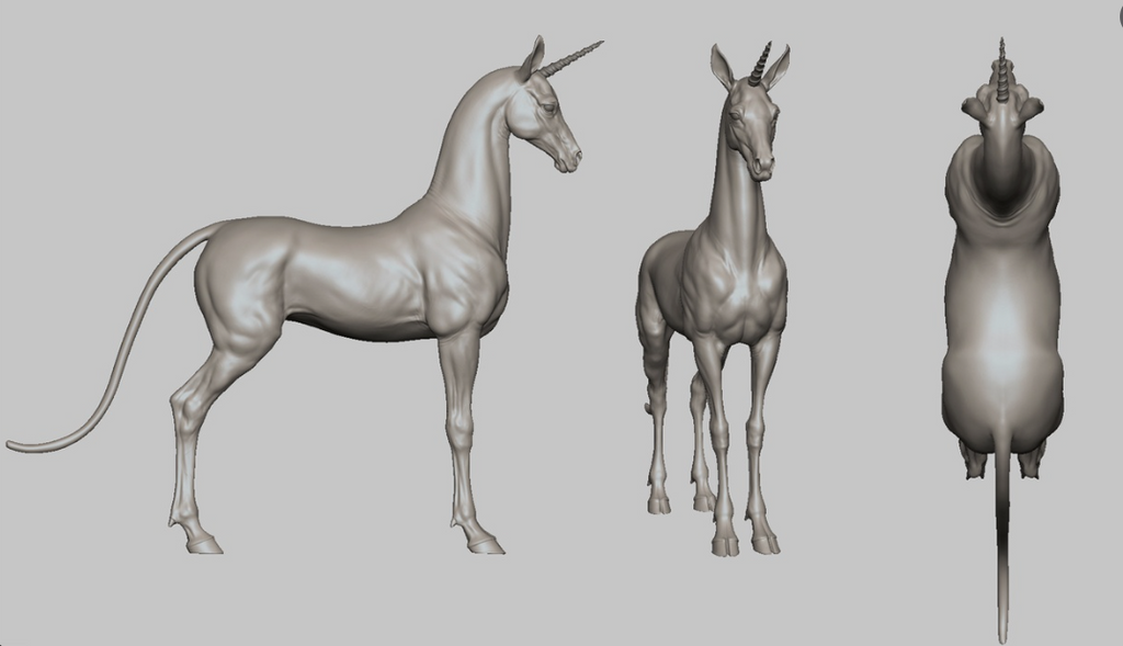 Einhorn Rohkörper /  Version zum Custen von BreathTime als 3D Druck