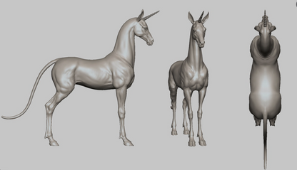 Unicorn raw body / version for customizing by BreathTime as 3D print