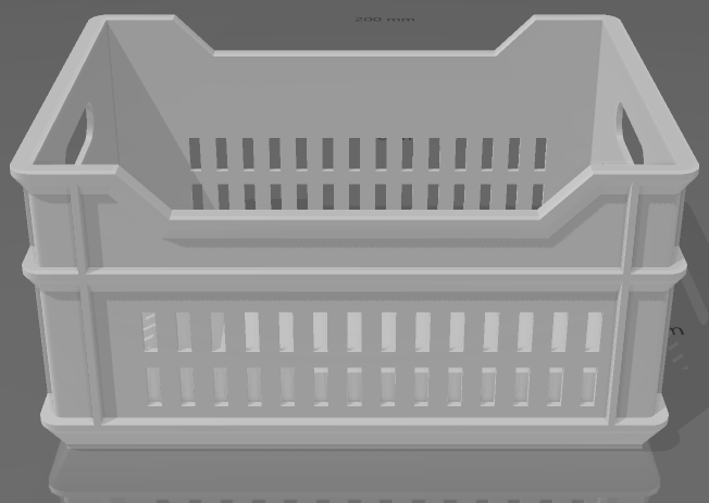 Modern fruit basket for dioramas as 3D print