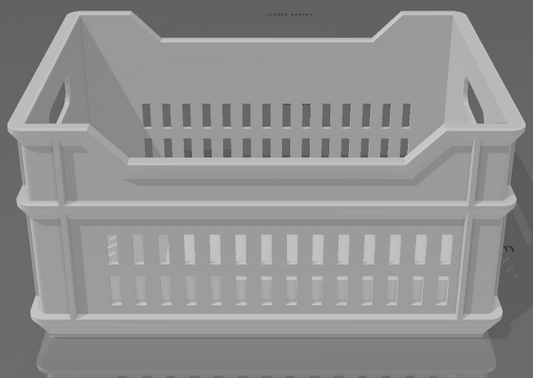 Modern fruit basket for dioramas as 3D print