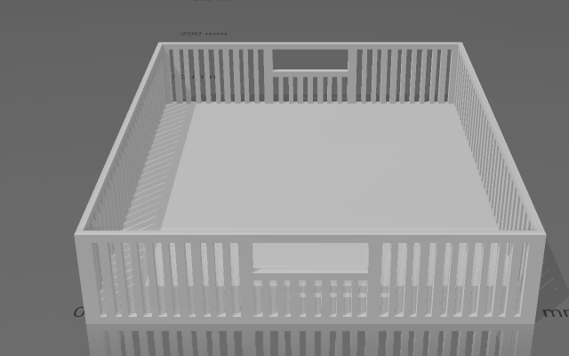 Flat box for dioramas