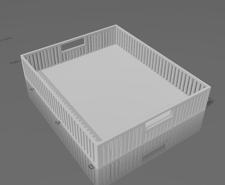 Flat box for dioramas