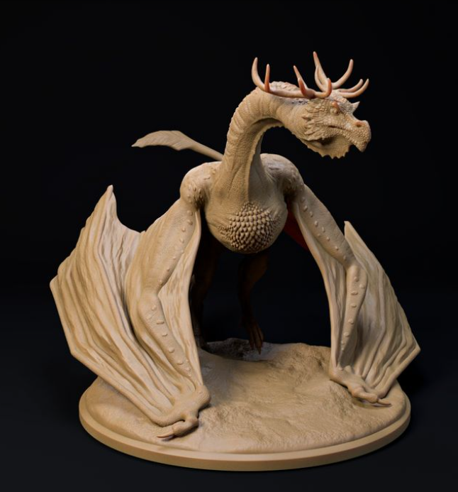 Forest Wyvern by Dino and Dog as 3D print