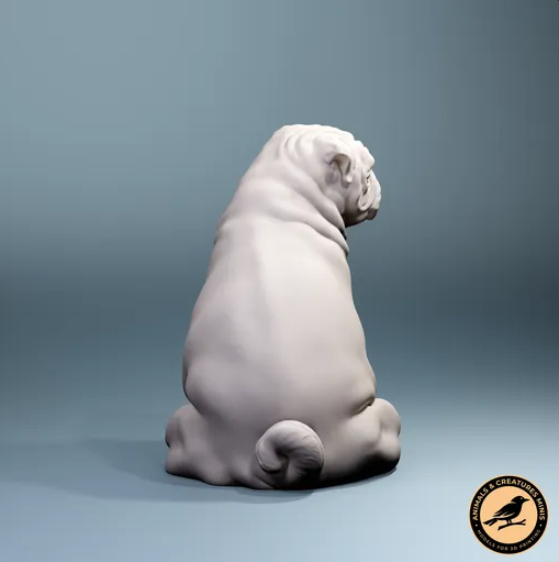 Mops von Animals and Creatures minis als 3D Druck