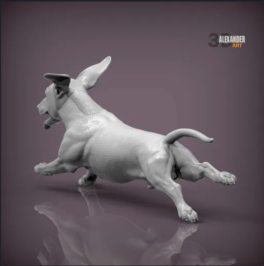 Dachshund courant d'Akuzmenko en impression 3D