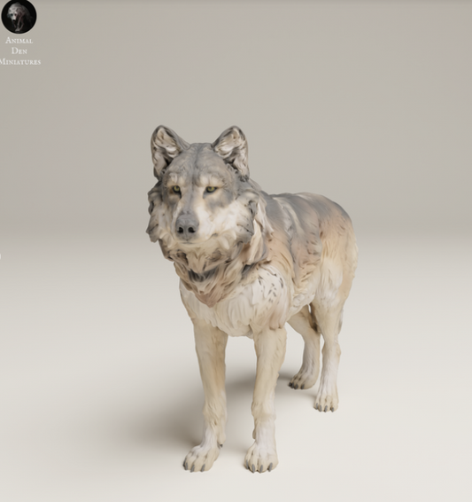 Grauer Wolf von Animal den miniatures als 3D Druck