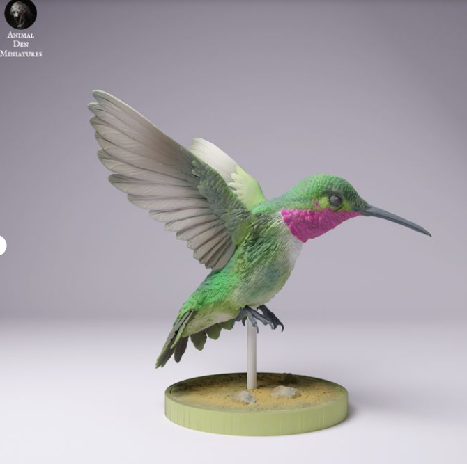 Flatternder Kolibri von Animal den miniatures als 3D Druck