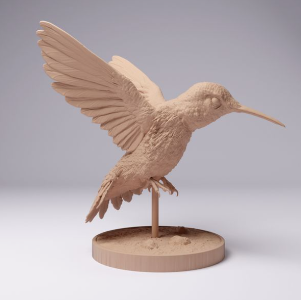Flatternder Kolibri von Animal den miniatures als 3D Druck
