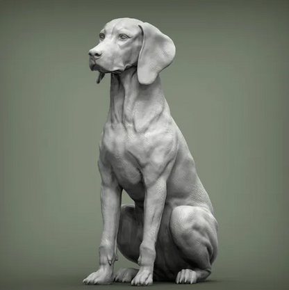 Sitzender ungarischer Vorstehhund von Akuzmenko als 3D Druck