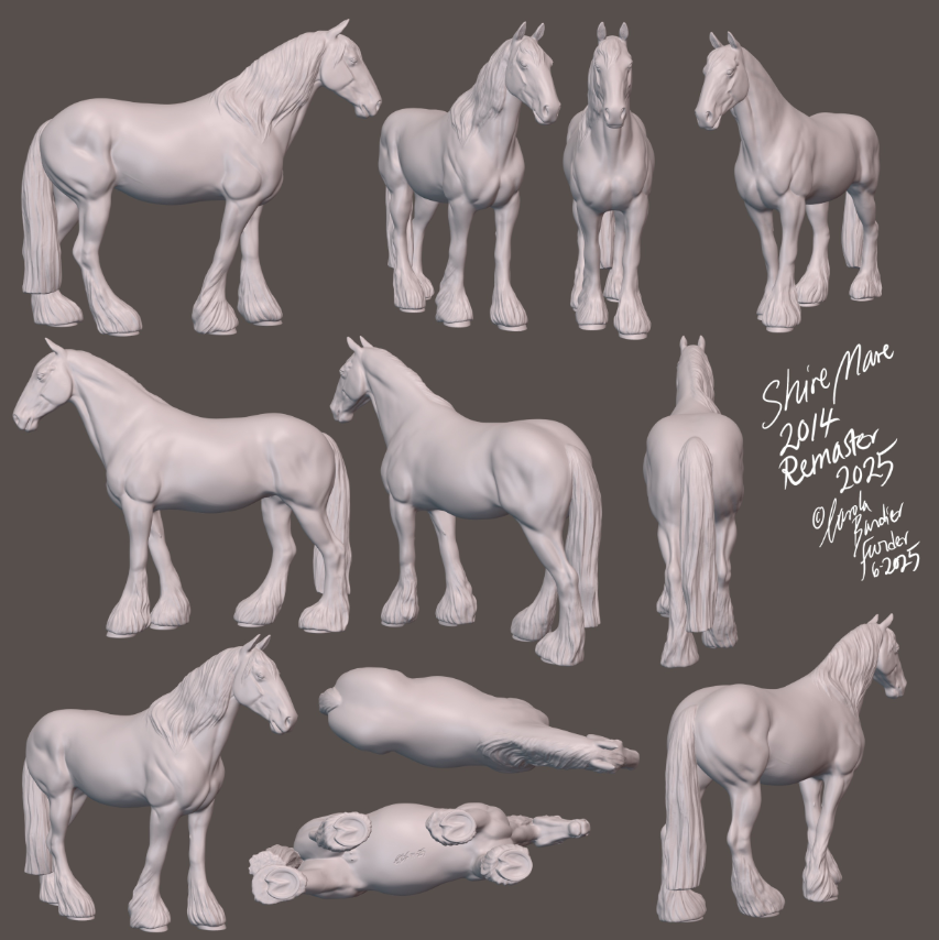 Shire Horse mare by Carola Funder as 3D print