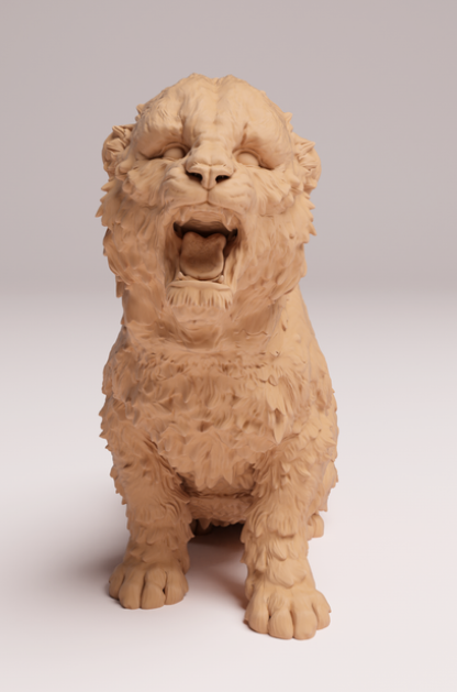 Schreiendes Amur Leoparden Baby von Animals den miniatures als 3D Druck