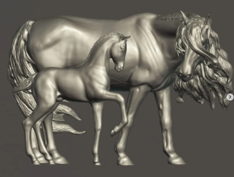 Cute Mustang duo "Nuana and Benito" by FoxysRepaints / Exclusively available from us