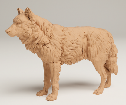 Stehender Grauer Wolf von animal den miniatures als 3D Druck