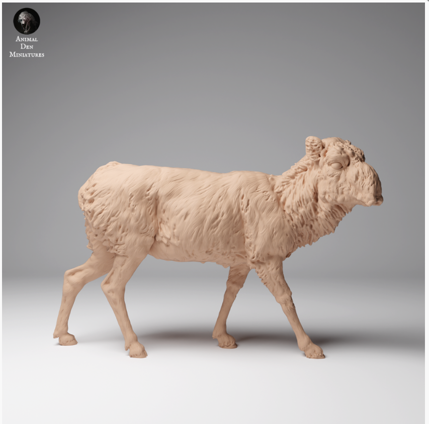 Saïga de Mongolie femelle d'Animal den miniatures en impression 3D
