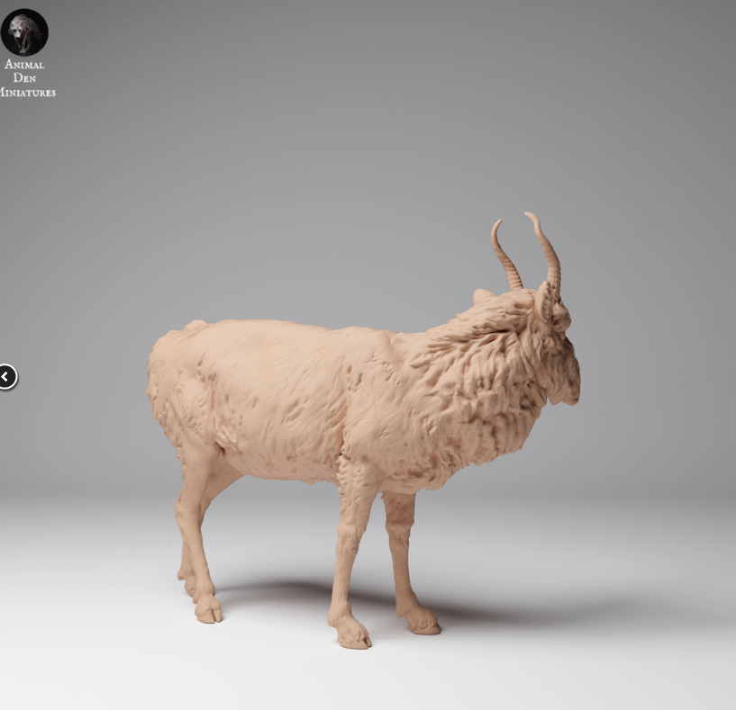 Mongolian Saiga male from Animal den miniatures as 3D print