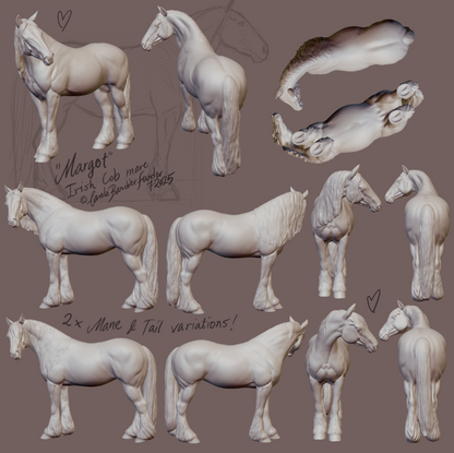 Irish Cob Stute "Pepper" von Carola Funder als 3D Druck
