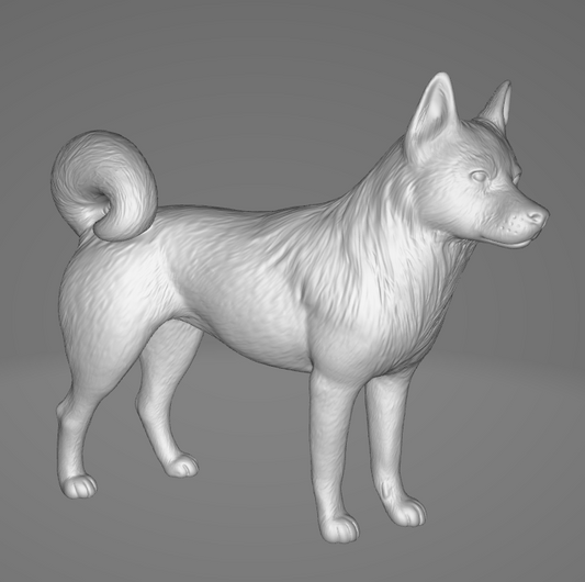 Husky / Akita-mix "Jinx" von Foxys_Repaint als 3D Druck