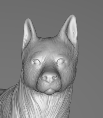Husky / Akita-mix "Jinx" von Foxys_Repaint als 3D Druck