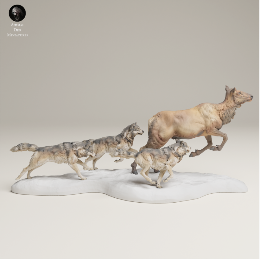 Wolfs-Rudel von Animal den miniatures als 3D Druck