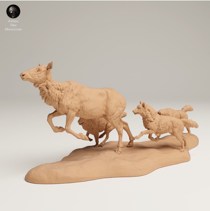 Wolfs-Rudel von Animal den miniatures als 3D Druck