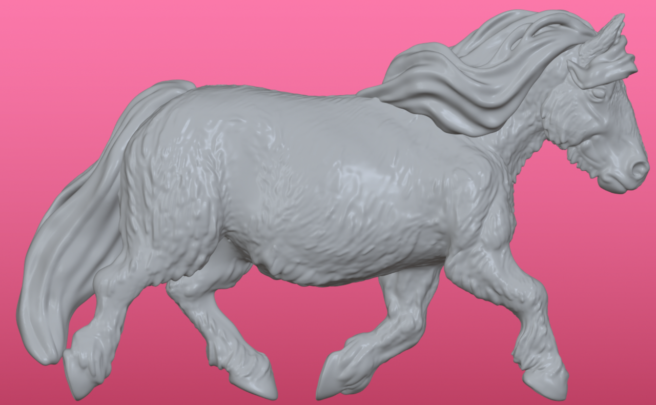 Cute Shetland pony "Lisa" by Neonmarecustoms as 3D print