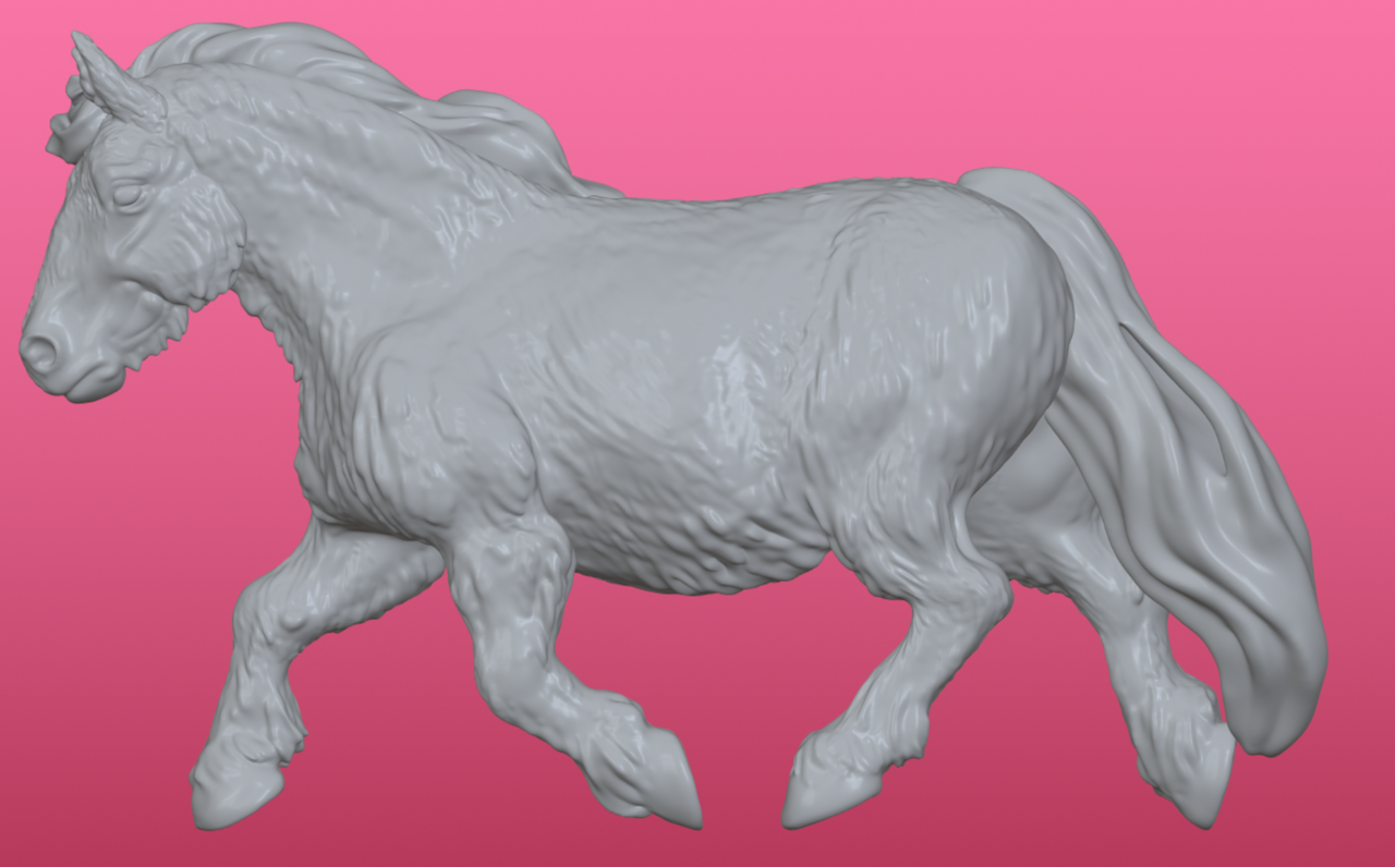 Cute Shetland pony "Lisa" by Neonmarecustoms as 3D print