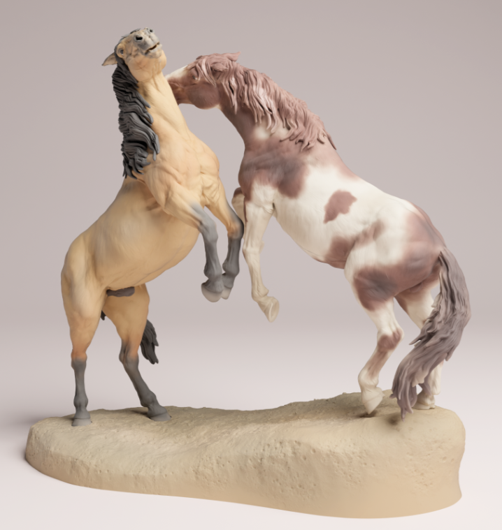 Fighting Mustangs from Animal the Miniatures