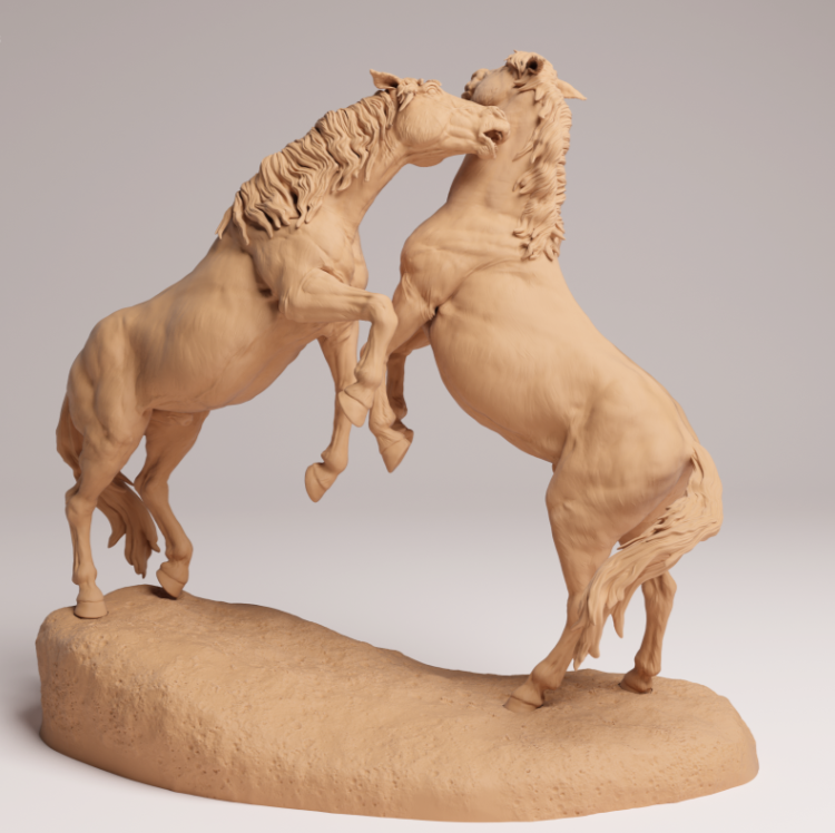 Fighting Mustangs from Animal the Miniatures