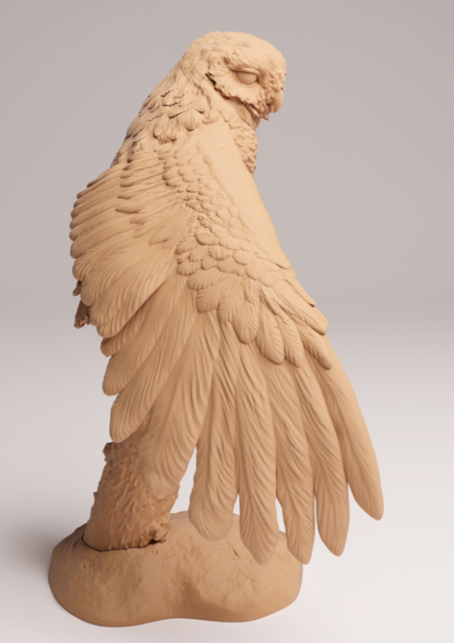 Kaninchenkauz auf Stamm  von Animal den miniatures