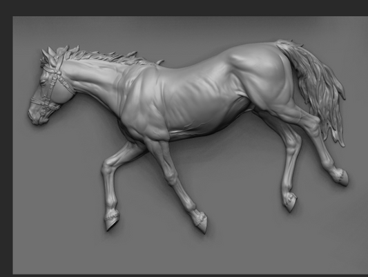 Liegendes Pferd von Kristina Katunina als 3D Druck