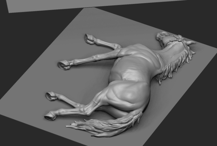 Liegendes Pferd von Kristina Katunina als 3D Druck