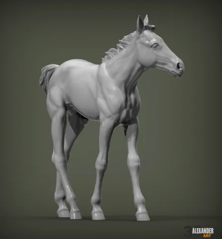 Running foal by Azukmenko as 3D print