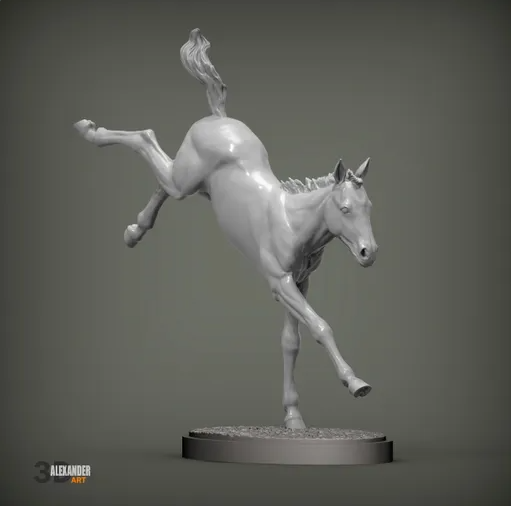 Jumping foal by Azukmenko as 3D print