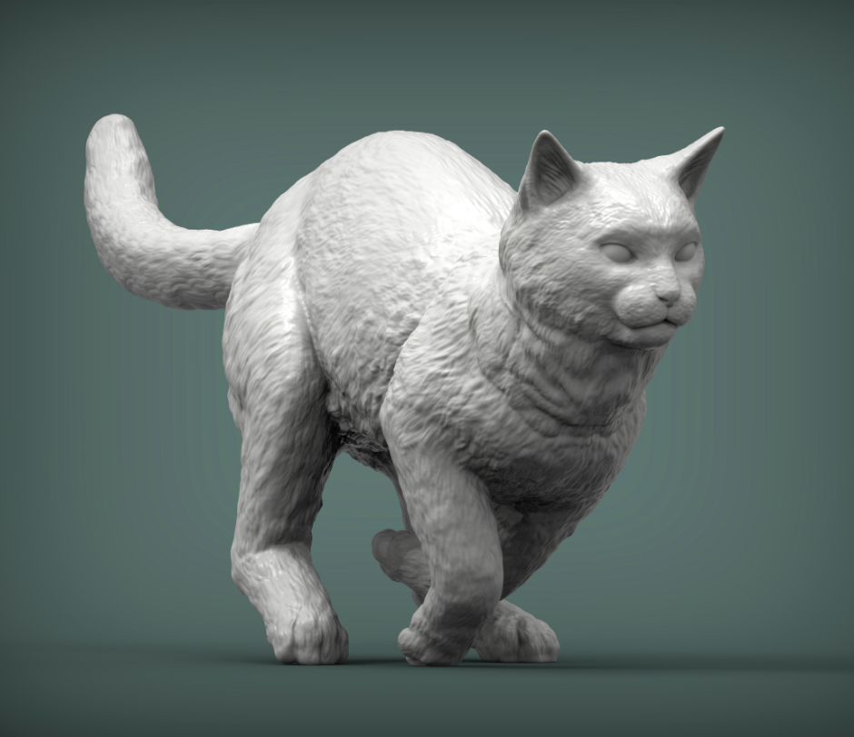 Rennende Katze  von Azukmenko als 3D Druck