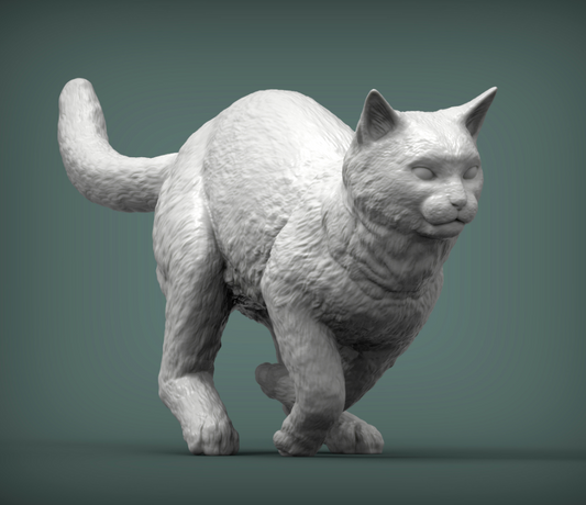 Rennende Katze  von Azukmenko als 3D Druck