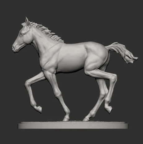 Poulain au galop d'Azukmenko comme impression 3D