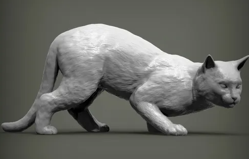 Katze duckt sich von Alexander3dart als 3D Druck