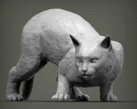 Katze duckt sich von Alexander3dart als 3D Druck