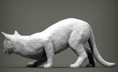 Katze duckt sich von Alexander3dart als 3D Druck