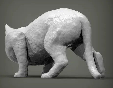 Katze duckt sich von Alexander3dart als 3D Druck