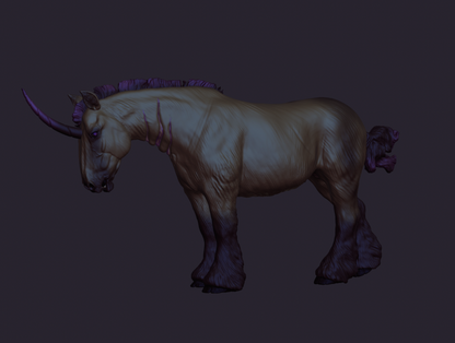 Dunkler Einhorn Hengst "Razyr" / Ein Exklusivmodell in Zusammenarbeit mit Mirek_art_models