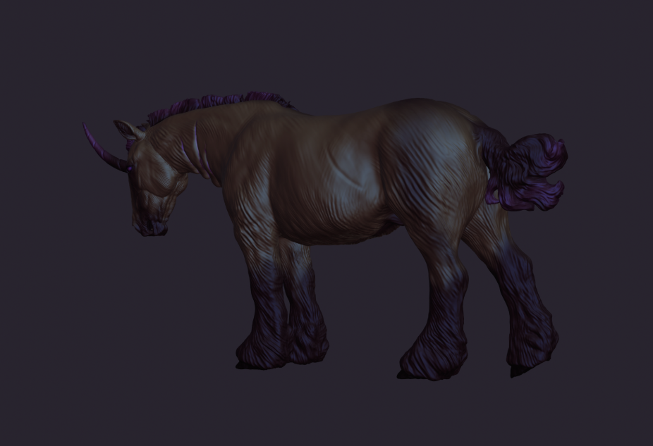 Étalon licorne noire "Razyr" / Un modèle exclusif en collaboration avec Mirek_art_models