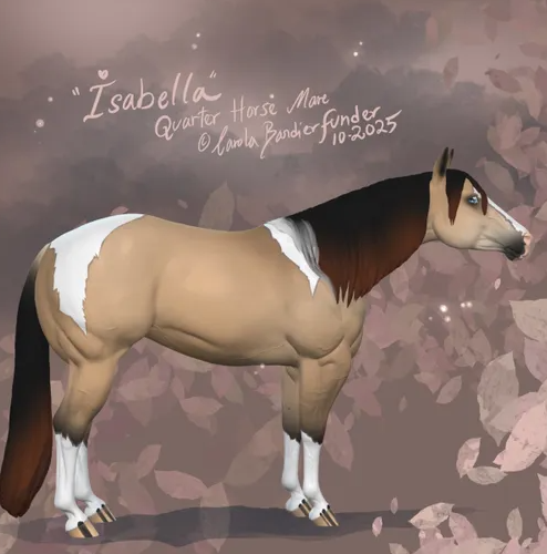 Quarter Horse Stute "Isabella" von Carola Funder als 3D Druck