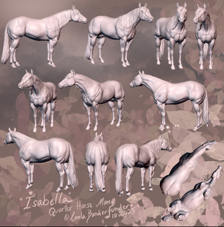 Quarter Horse mare "Isabella" by Carola Funder as 3D print