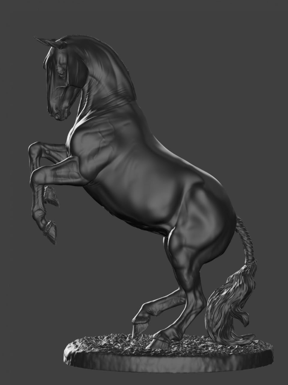 Jument andalouse "Beatriz" de Mirek_Art en impression 3D / 2 versions de queue