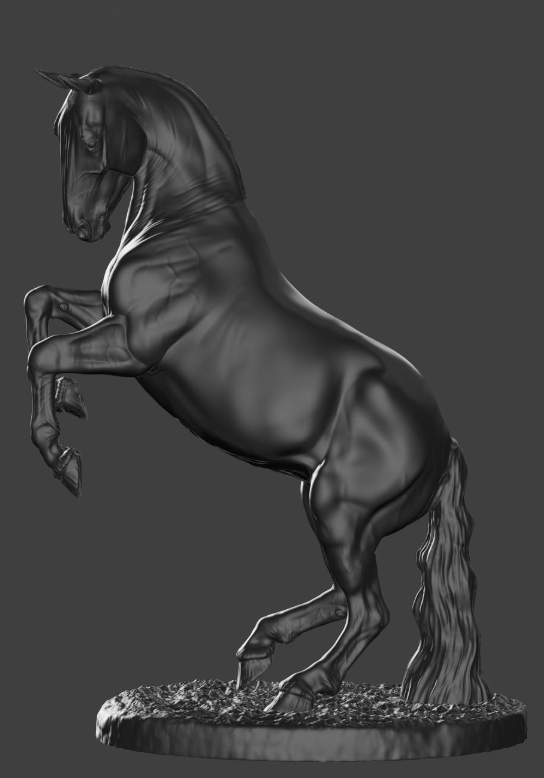 Jument andalouse "Beatriz" de Mirek_Art en impression 3D / 2 versions de queue