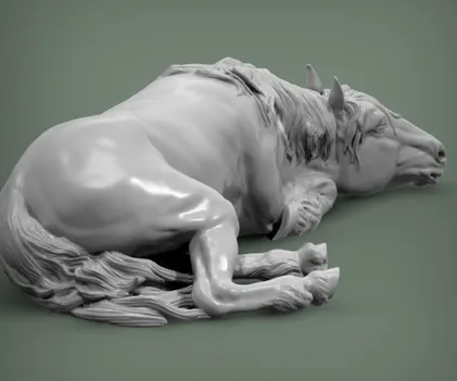 Cheval endormi par Alexander3dart en impression 3D
